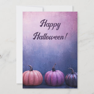 Halloween Greeting Card with Pumpkins