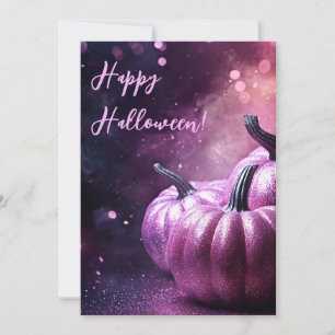 Halloween Greeting Card with Pumpkins