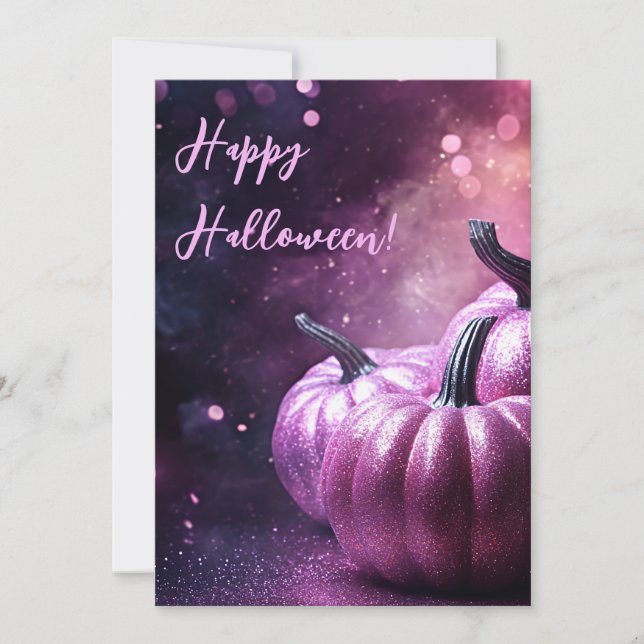 Halloween Greeting Card with Pumpkins (Front)