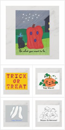 Halloween Greeting Cards and Postcards