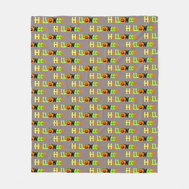 Halloween Greeting Fleece Blanket (Front)