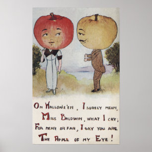Halloween GreetingApple Heads Poster
