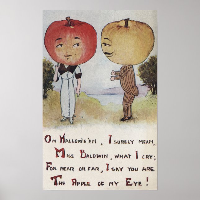 Halloween GreetingApple Heads Poster (Front)