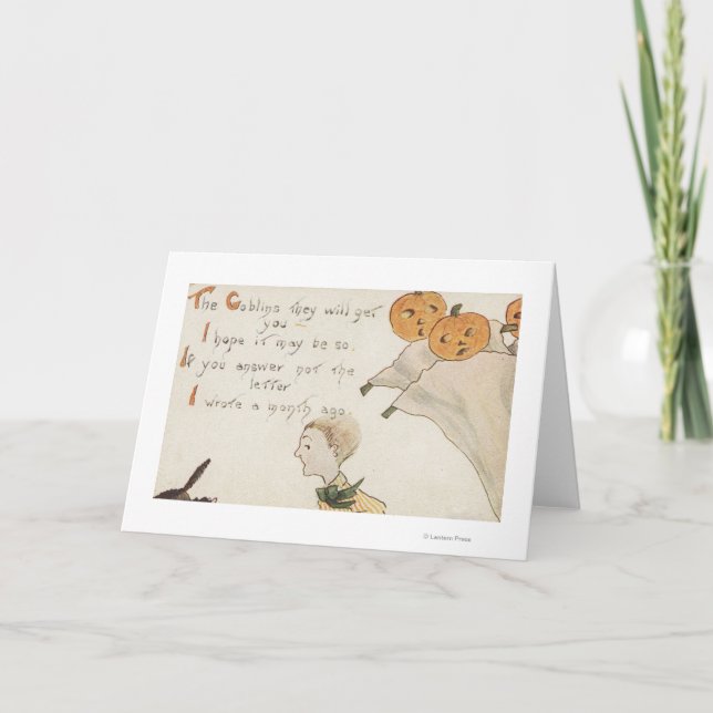 Halloween GreetingJack-O-Lantern Ghosts Card (Front)