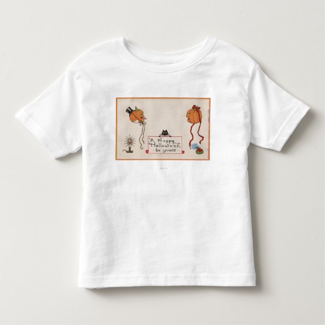 Halloween GreetingMr. & Mrs. Jack-O-Lantern Toddler T-shirt (Front)
