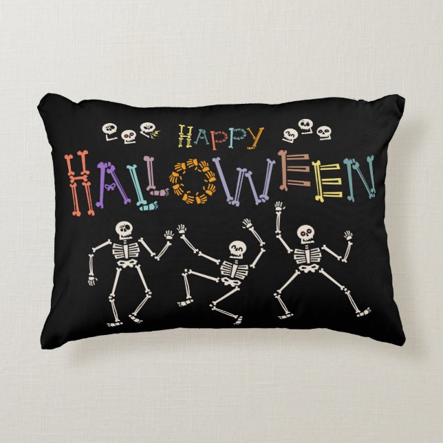 Halloween Greetings Accent Pillow (Front)