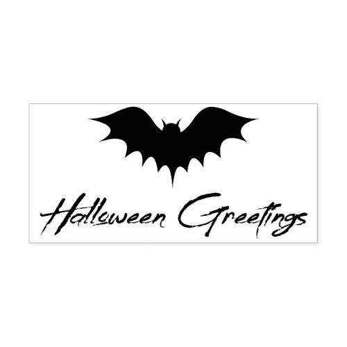 Halloween Greetings  _ Bat _ Art Stamp