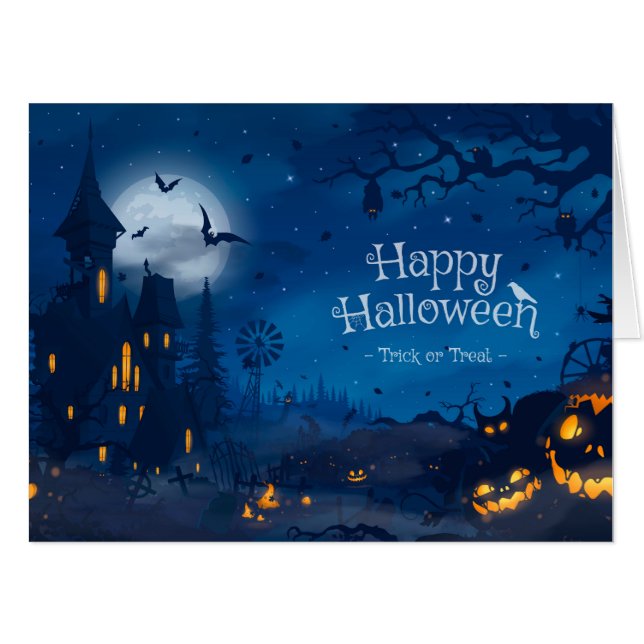 Halloween Greetings Card (Front Horizontal)