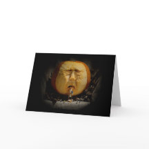 Halloween Greetings Card | Pumpkin & Little People
