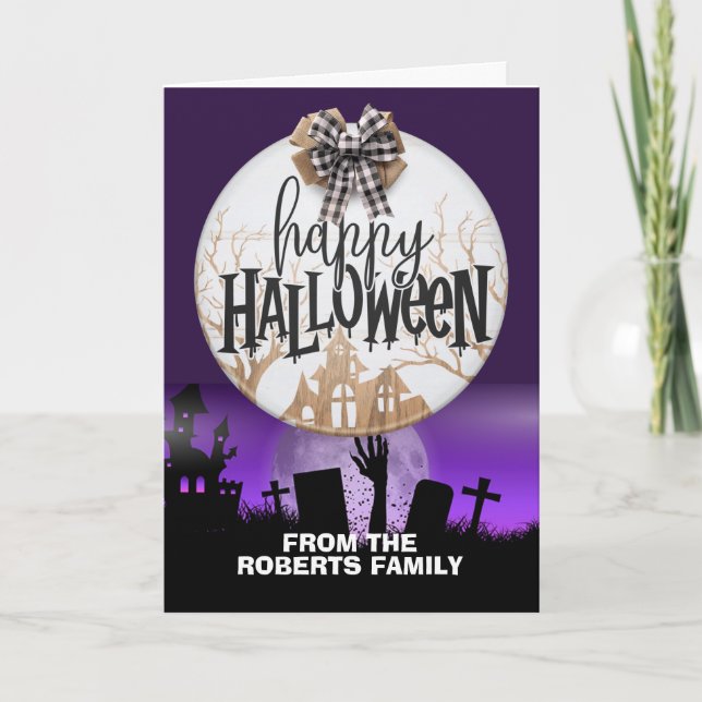 Halloween greetings family card (Front)