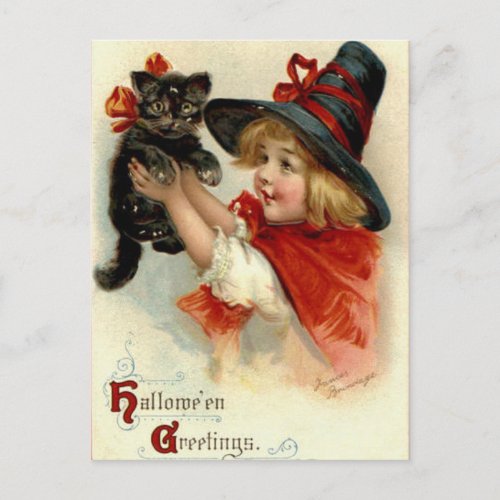 Halloween Greetings _ Frances Brundage Postcard