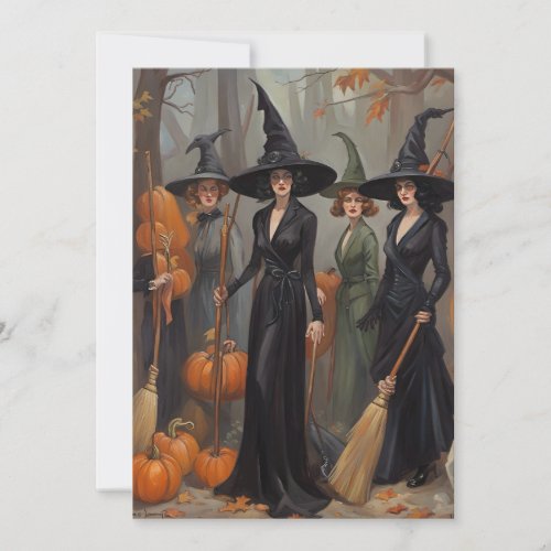 Halloween Greetings from Your Local Witches Coven  Holiday Card