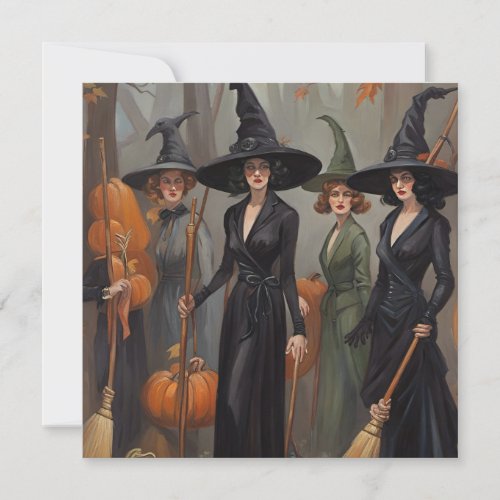Halloween Greetings from Your Local Witches Coven  Invitation