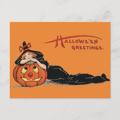 Halloween Greetings Holiday Postcard