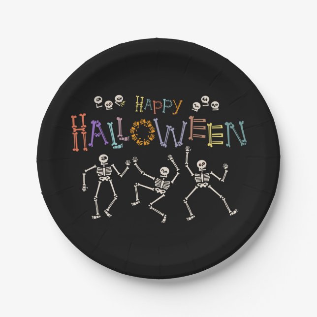 Halloween Greetings Paper Plates (Front)