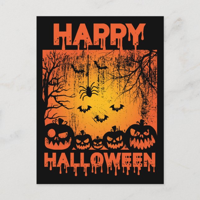 Halloween Greetings Postcard (Front)