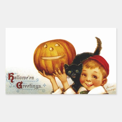 Halloween Greetings Rectangular Sticker