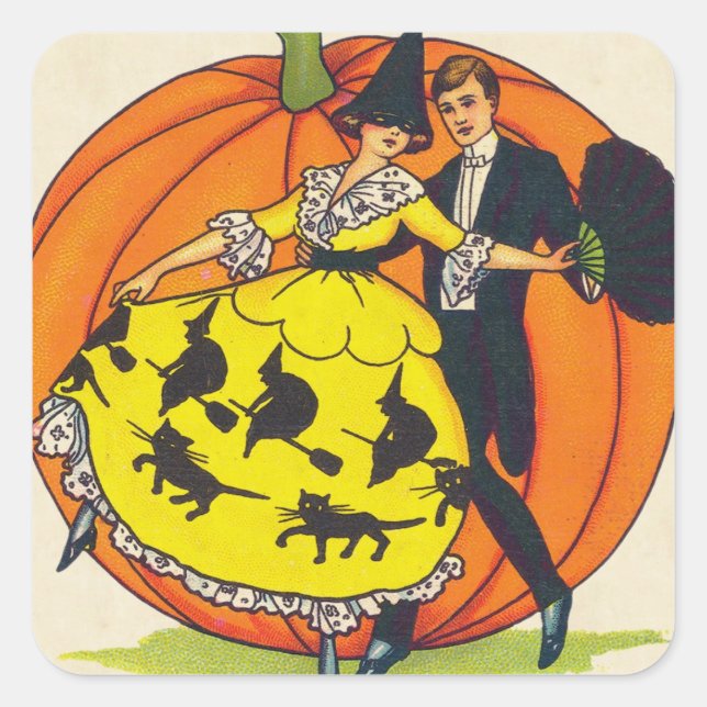 Hallowe'en Greetings Square Sticker (Front)