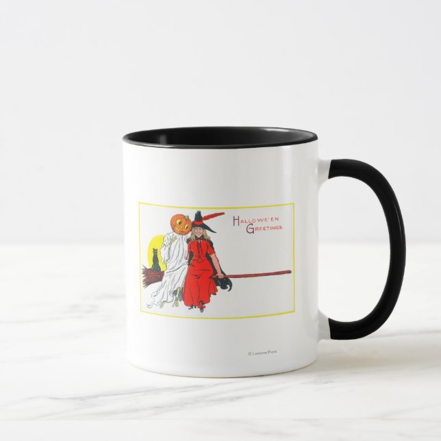 Halloween Greetings Witch Mug (Right)