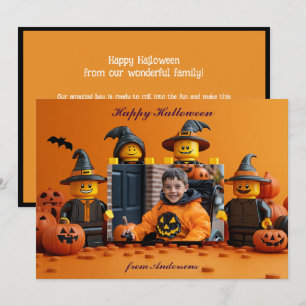 Halloween greetings with custom photo Card