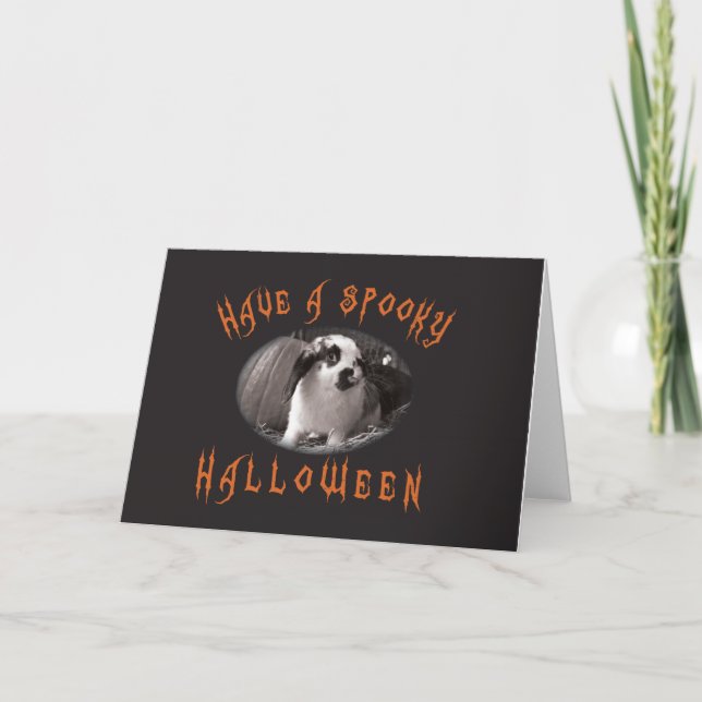 Halloween Greetings with Rabbit Card (Front)