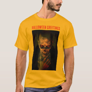 Halloween Greetings. Zombie T-Shirt