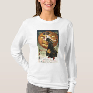 Halloween GreetingWitch Dancing and Pumpkin T-Shirt