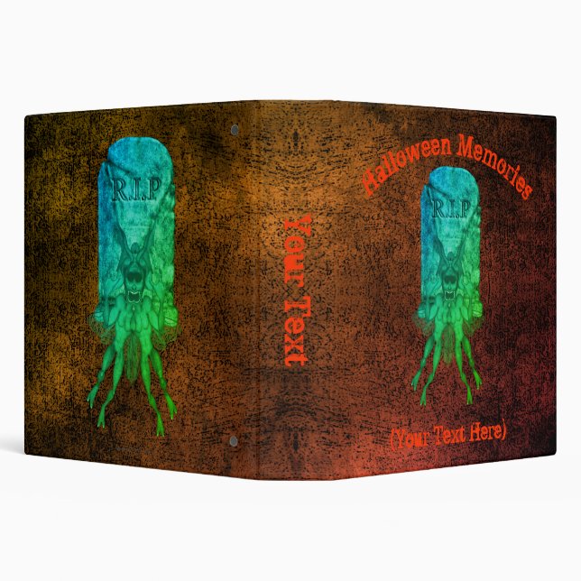 Halloween Gremlin Creature Personalized       3 Ring Binder (Background)