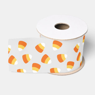 Halloween Grey Candy Corn Ribbon