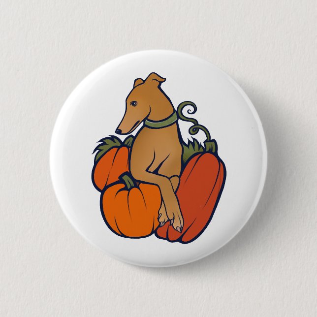 halloween greyhound button (Front)
