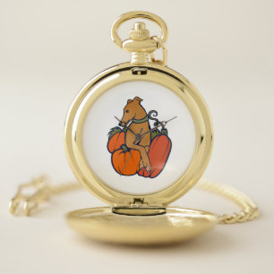 halloween greyhound pocket watch