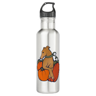 halloween greyhound stainless steel water bottle