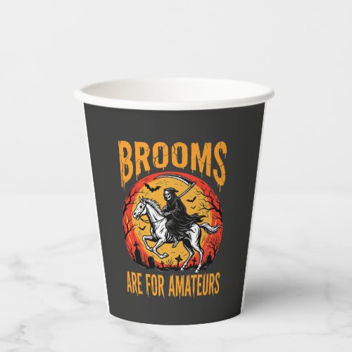 Halloween Grim Reaper Horse Brooms Are for Amateur Paper Cups