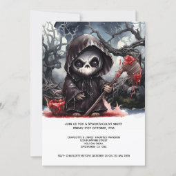 Halloween Grim Reaper Invitation Zazzle