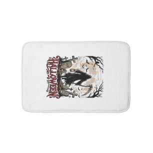 Halloween Grim Reaper Lantern Full Moon Tombstones Bath Mat