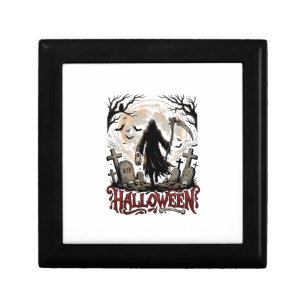 Halloween Grim Reaper Lantern Full Moon Tombstones Gift Box