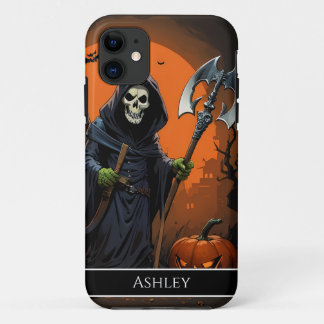 Halloween Grim Reaper Personalized iPhone 11 Case