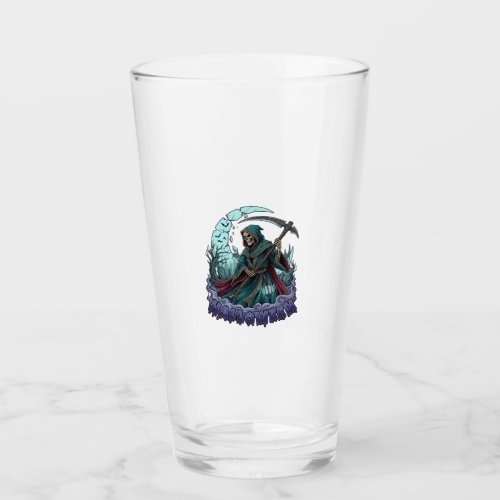 Halloween Grim Reaper Scythe Lantern Broken Moon_1 Glass