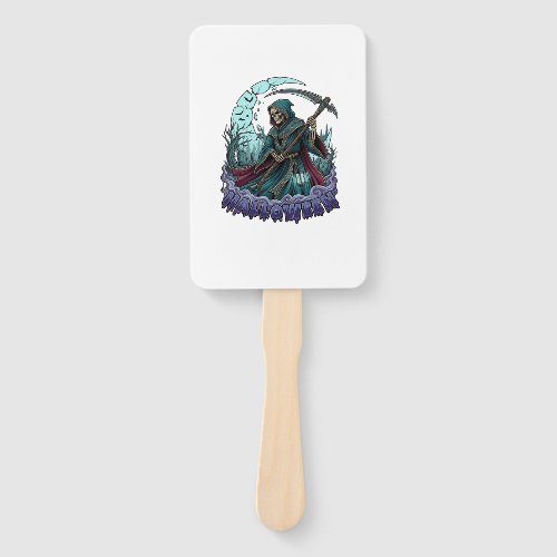 Halloween Grim Reaper Scythe Lantern Broken Moon_1 Hand Fan