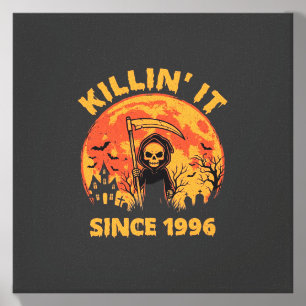 Halloween Grim Reaper Since 1996 Birthday Design_1 Canvas Photo Tile