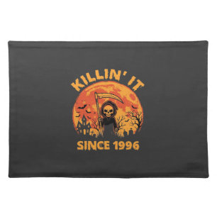 Halloween Grim Reaper Since 1996 Birthday Design_1 Cloth Placemat