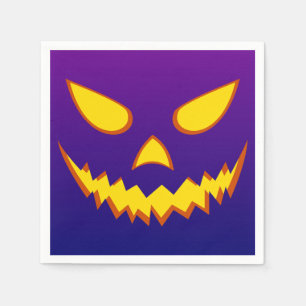 Halloween Grinning Face Jack o Lantern Pumpkin Napkins