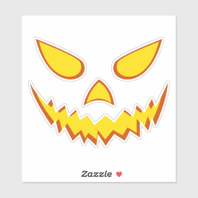 Halloween Grinning Face Jack o Lantern Pumpkin Sticker (Sheet)