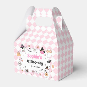 Halloween Groovy Ghost 1st Birthday Favor Boxes