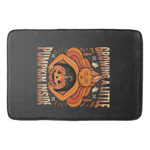 Halloween Growing a Little Pumpkin Inside Pregnanc Bath Mat