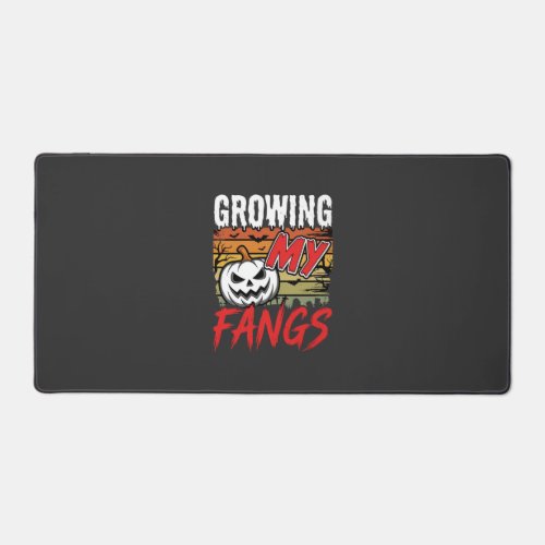 Halloween Growing My Fangs Vampire Pumpkin Desk Mat