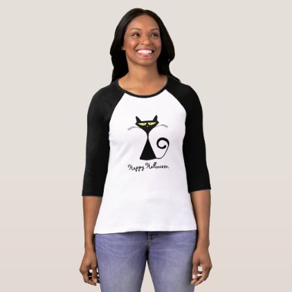 Halloween Grumpy Black Cat Shirt