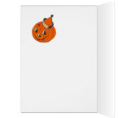 Halloween Grunge Pumpkin, for Girlfriend - Funny Cards (Inside (Left))