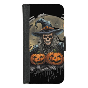 Halloween,Guardian of the Pumpkins, Skull, Pumpkin iPhone 8/7 Wallet Case