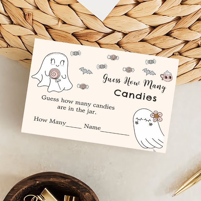 Halloween Guess How Many Game Enclosure Card (Creator Uploaded)